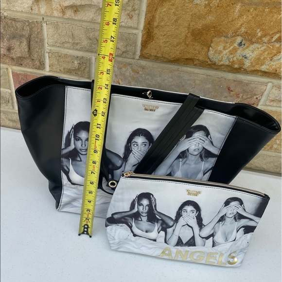 Rare Victoria’s Secret Hear, See, & Speak No Evil Tote & Mini Bag Purse Set - Picture 11 of 13